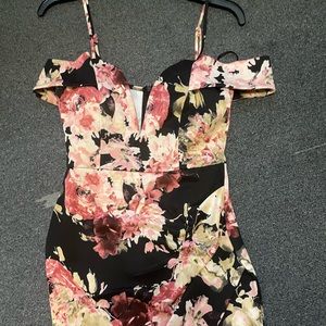 MOVE OUT SALE Pink rose and black dress